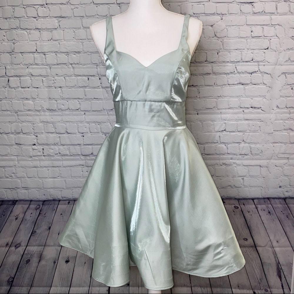 Cocktail Blue Metallic Dress 👗 party